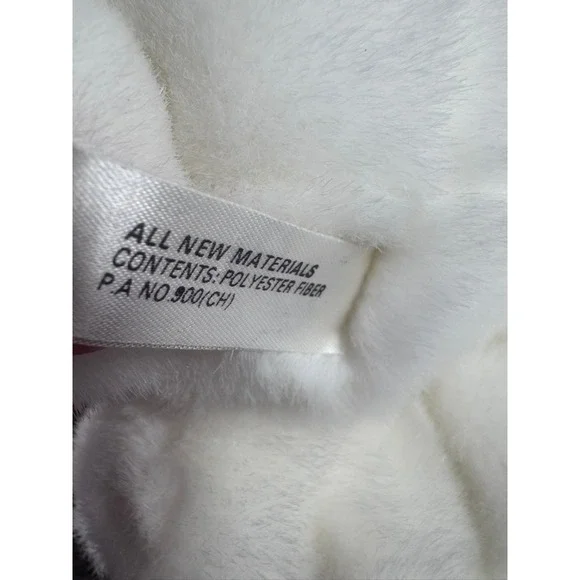 Vintage Steven Smith White Teddy Bear Plush Red Bow Stuffie Collectible Bear - Picture 4 of 5